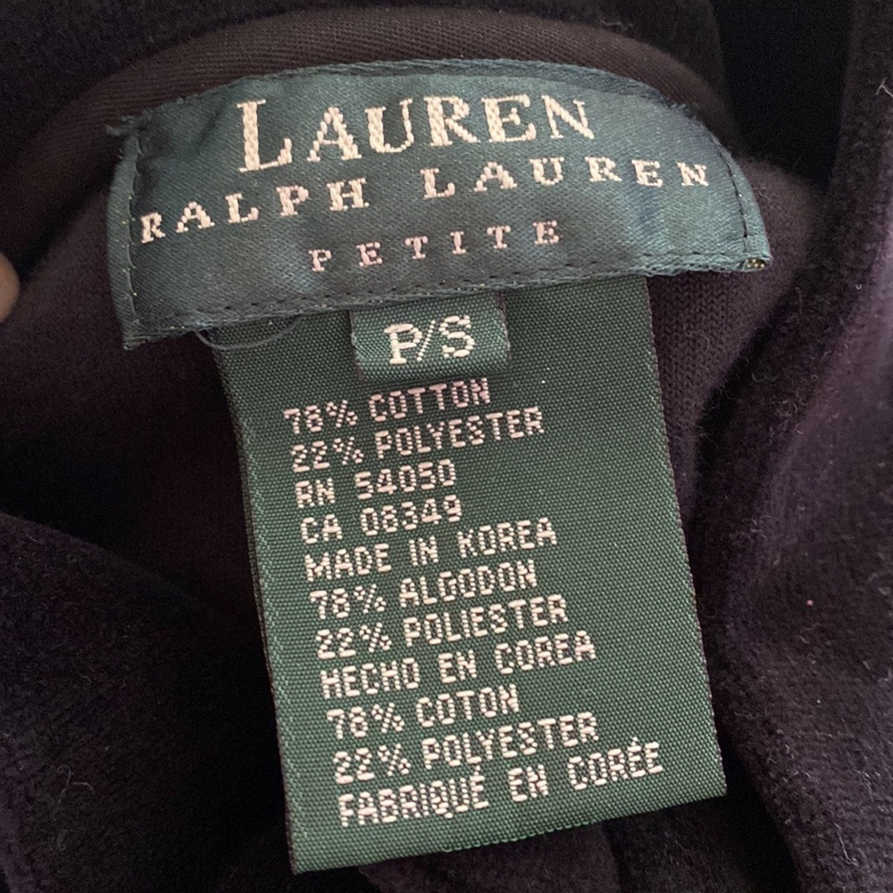 vintage polo ralph lauren petite black sweater size: P/S - Picture 8 of 8